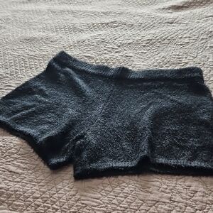 Open Edit,Black Fuzzy Shorts,NWOT,XL